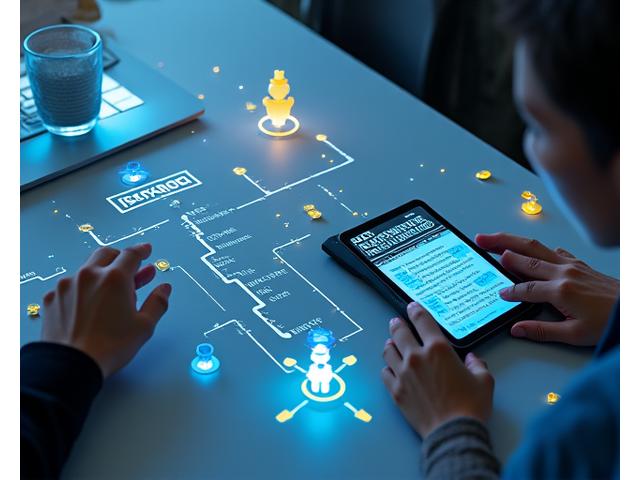 Diagramme visuel d'un workflow éditorial intégrant des outils IA à différentes étapes, montrant une efficacité accrue