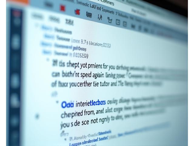 Gros plan sur un logiciel d'édition de texte affichant des commentaires et modifications, avec un curseur actif sur l'écran